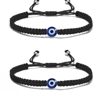 Unisex Artificial Beaded Evil Eye Wraparound Bracelet