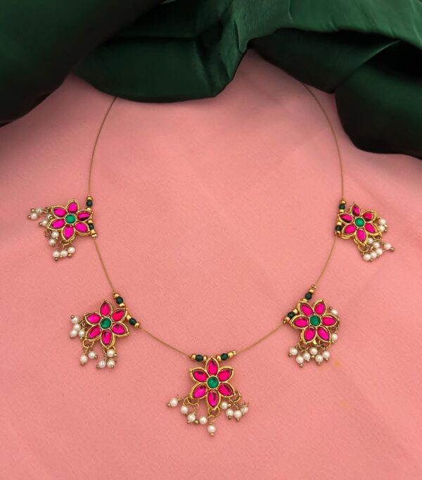 Elegant Flower Necklace - Image 2