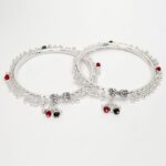 Silver-Plated Ghungroo Kada Anklets/Payal