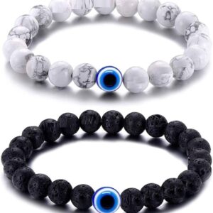 Unisex Set Of 2 Chic & Contemporary Elasticated Bracelet