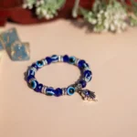 Evil Eye Bracelet With Mini Evil Eye On Hand